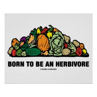 Born To Be An Herbivore (Pile Of Vegetables) Print