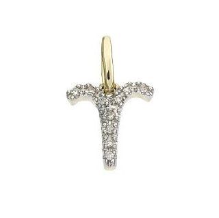14k Solid Real Gold Diamond Aries Charm Pendant 17127   Jewelry Boxes