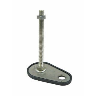 J.W. Winco 440.6 50 1/2 13 125 KR Series GN 440.6 Stainless Steel Leveling Feet with Fixing Lug and Black Plastic Base Cap, Inch Size, 1.97" Base Diameter, 1/2 13 Thread Size, 4.92" Thread Length Vibration Damping Mounts Industrial & Scient