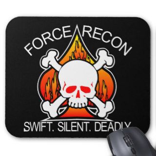 Force Recon Skull Black Mouse Pads