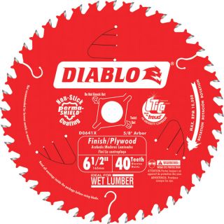 Diablo Finish Circular Saw Blade   6 1/2 Inch, 40 Tooth, Finish/Plywood, Model