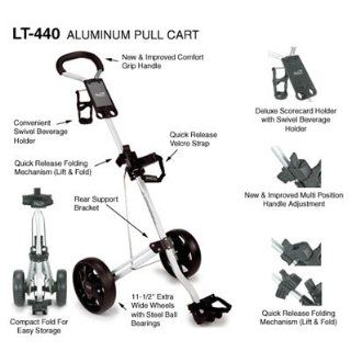 Bag Boy Aluminum Pull Cart (Silver)  Golf Cart Bags  Sports & Outdoors
