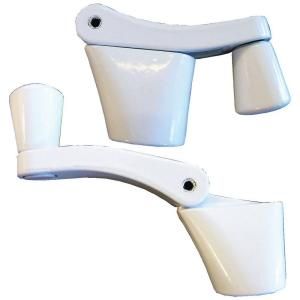 Ideal Security Inc. Fold Away Window Crank Handles in White SK927W