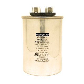 CAPACITOR 45+3 MFD 440 VAC ROUND ONETRIP PARTS REPLACEMENT FOR RHEEM RUUD WEATHERKING 43 25133 15   Replacement Household Furnace Control Circuit Boards  