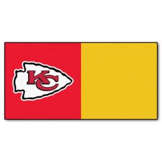 FANMATS Kansas City Chiefs 18 in. x 18 in. Carpet Tile (20 Tiles / Case) 8563