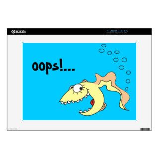 Funny Cartoon Goldfish Skin  Decals for Laptop Decals For Laptops