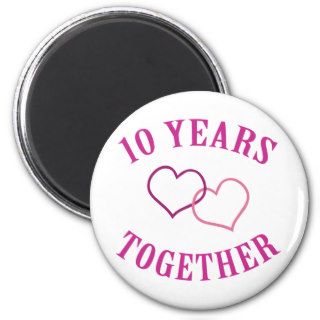 10th Anniversary Gift w/ Hearts Magnet