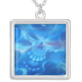 Hot Rod Skull and Flames Necklaces