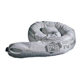 New Pig 404 Polypropylene Skin Original Absorbent Sock, 64 oz Absorbency, 3" Diameter x 42" Length, Gray (Box of 40) Science Lab Spill Containment Supplies