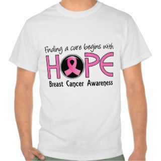 Cure Begins With Hope 5 Breast Cancer Tshirt