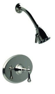 Santec 1432DD88 TM Bright Pewter Alpine Single Handle Tub and Shower Valve Trim Only with Metal Lever Handles 1432DD TM   Bathtub And Showerhead Faucet Systems  