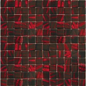 EPOCH Metalz Manganese 1014 Mosaic Recycled Glass 12 in. x 12 in. Mesh Mounted Floor & Wall Tile (5 sq. ft.) MANGANESE 1014