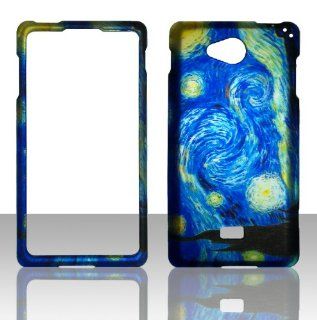 2D Blue Design LG spirit MS870 MetroPCS Case Cover Hard Phone Case Snap on Cover Rubberized Touch Protector Cases Cell Phones & Accessories