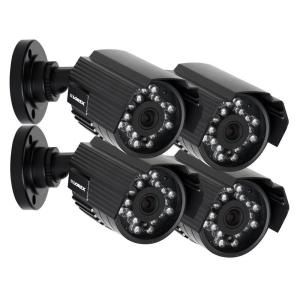 Lorex Vantage Wired 600 TVL Super Resolution Weatherproof Indoor/Outdoor Security Camera with Night Vision (4 Pack) CVC7572PK4B