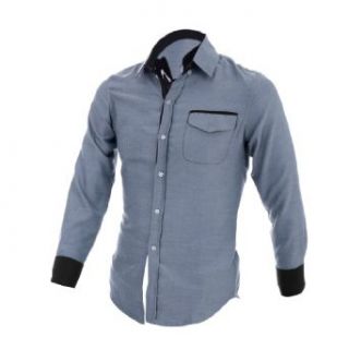 Single Breast Pocket Button Down Long Sleeve Slim Fitted Shirt Man at  Mens Clothing store