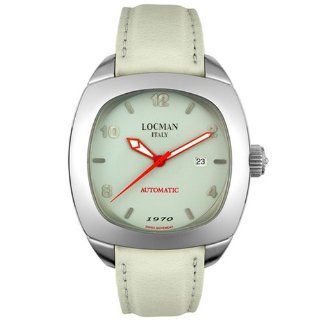 Locman Men's 197100AG0009LTW/BGAutomatic Leather Watch Watches
