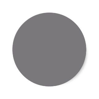 Titanium Gray Background. Chic Fashion Color Trend Round Sticker