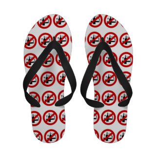 NO Smoking Alcohol ⚠ Thai Sign ⚠ Sandals