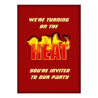 Turning On The Heat Flames BBQ Party Event Personalized Invites
