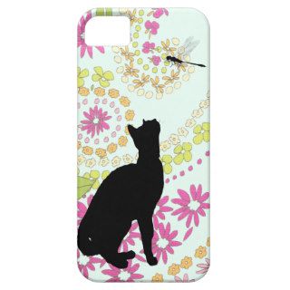 Cute cat with dragonfly iphone5 covers iPhone 5 cases