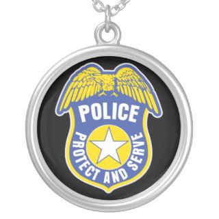 Police Protect and Serve Badge Necklaces
