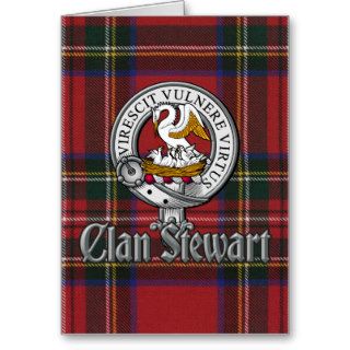 Stewart Royal Tartan & Badge Cards