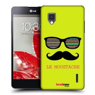 Head Case Designs Green Le Moustaches Hard Back Case Cover For LG Optimus G E975 Cell Phones & Accessories
