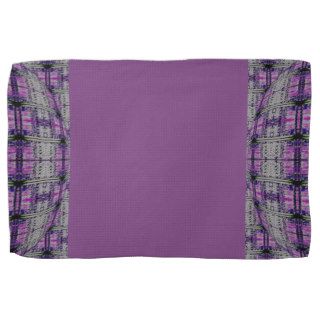 purple grey distressed pattern towels