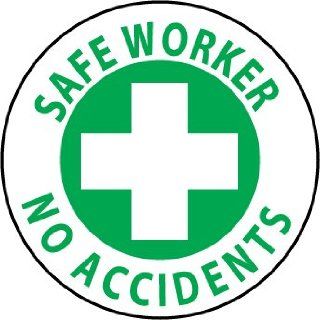 HARD HAT EMBLEMS SAFE WORKER NO ACCIDENTS WITH NEW ART   Hardhats  