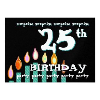 25th SURPRISE Birthday Party Invitation Template