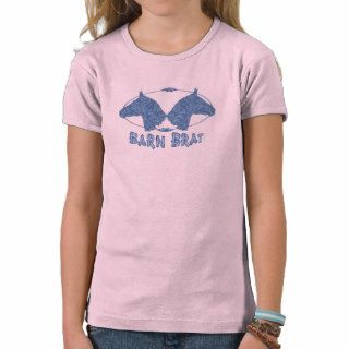 Barn Brat Horse Lovers Blue Kids Clothes for Girls Tee Shirt
