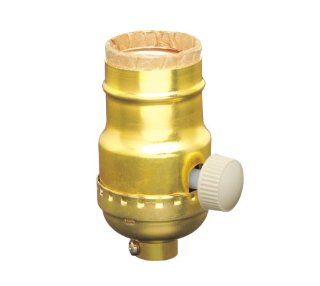 Leviton 6151 Incandescent Lamp holder Socket Dimmer, Brass   Wall Dimmer Switches  