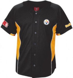 Pittsburgh Steelers Backfield Baseball Jersey   Large  Sports Fan Baseball And Softball Jerseys  Clothing