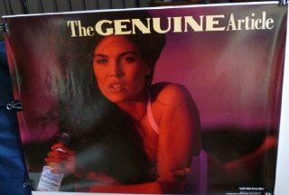 BUDWEISER BEER THE GENUINE ARTICLE 1992 SEXY GIRL 28"x20" POSTER #L92 08 "KNOW WHEN TO SAY WHEN"  Prints  