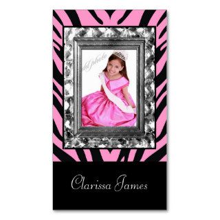 TT Jeweled Frame Beauty Pageant Card Business Card Template