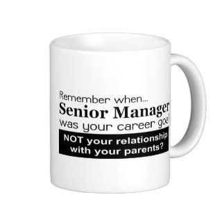 Senior Management Career Goal Mug   Black