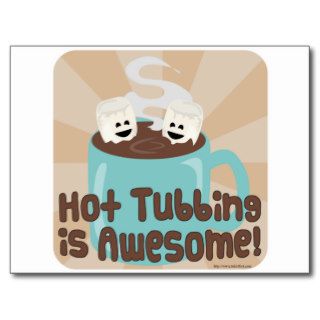 Hot Tubbing Marshmallows Postcards