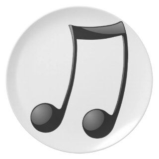 music note symbol dinner plate