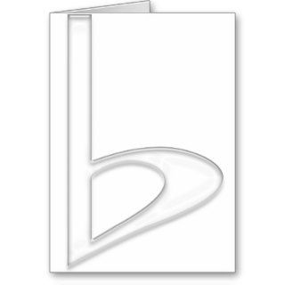 Letter b  White Transparent Background Greeting Cards