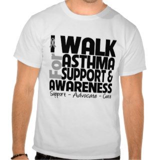 I Walk For Asthma Awareness T Shirts
