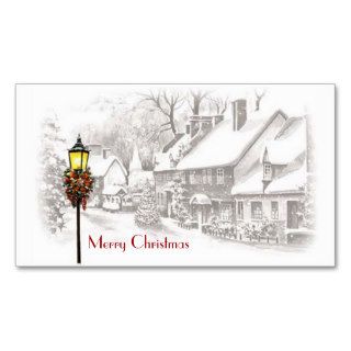 Christmas Town Gift Tags Business Card