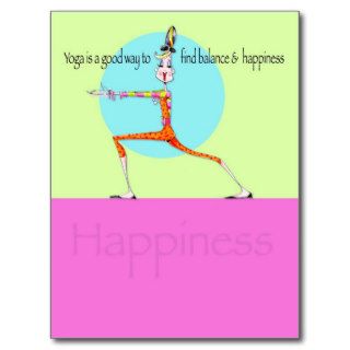 Vanity Yoga Happiness postcard