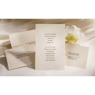 Invitation Kit 50/Pkg Ivory Wilton Wedding Invitations & Stationery