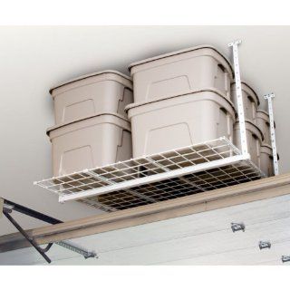 HyLoft 540 45 Inch by 45 Inch Overhead Storage System, White   Ceiling Mounted General Purpose Storage Racks  