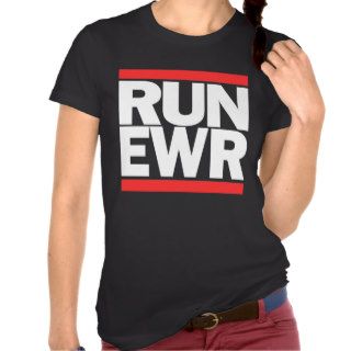 RUN EWR Newark NJ New Jersey Black Tshirts