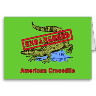 Endangered American Crocodile Products Greeting Cards