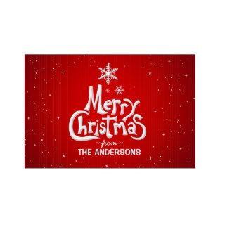 Merry Christmas Holiday Personalized yard sign