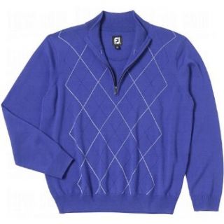 Footjoy Mens Merino Argyle Half Zip Sweaters Clothing