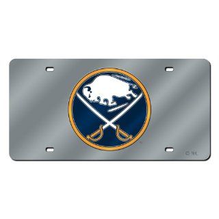 Buffalo Sabres Deluxe Mirrored Laser Cut License Plate  Automotive License Plate Frames  Sports & Outdoors