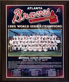 1995 Atlanta Braves World Series Champions Team 13x16 Plaque  Decorative Plaques  Sports & Outdoors